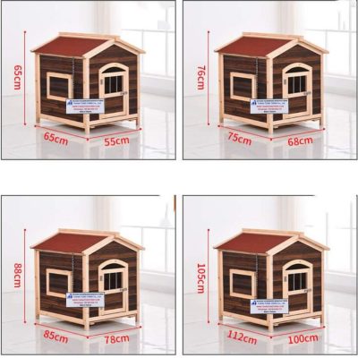 dimensions of wooden dog house
