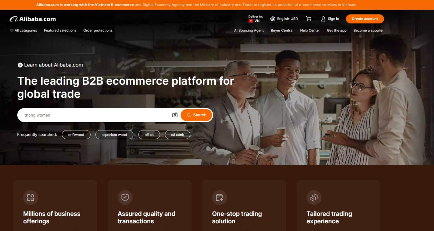 Online B2B marketplace - Alibaba