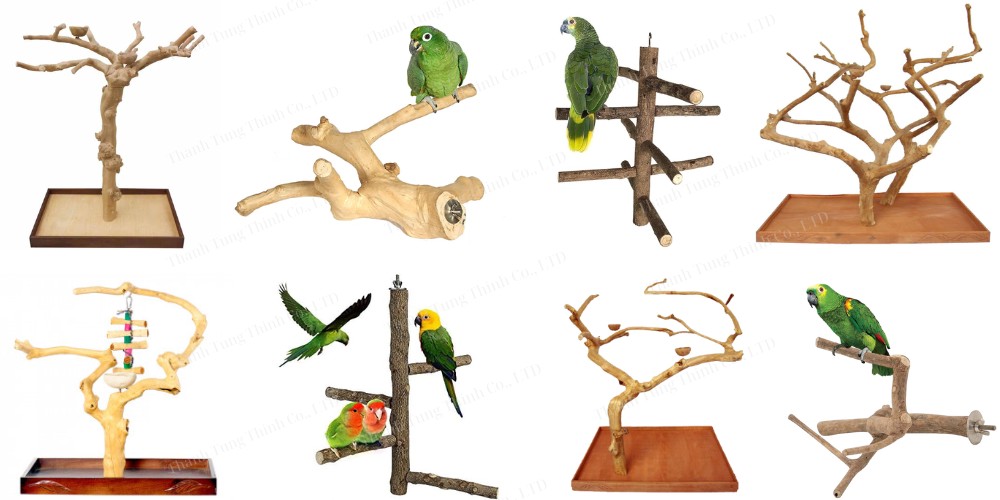 coffee wood bird perch collection