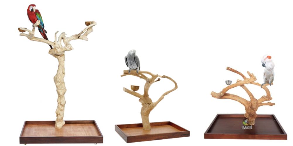 Java wood bird perch