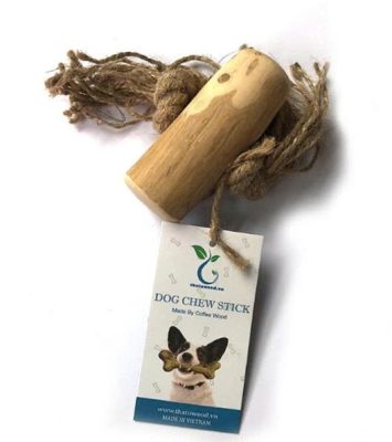 Natural Coffee Wood Tug for Dog