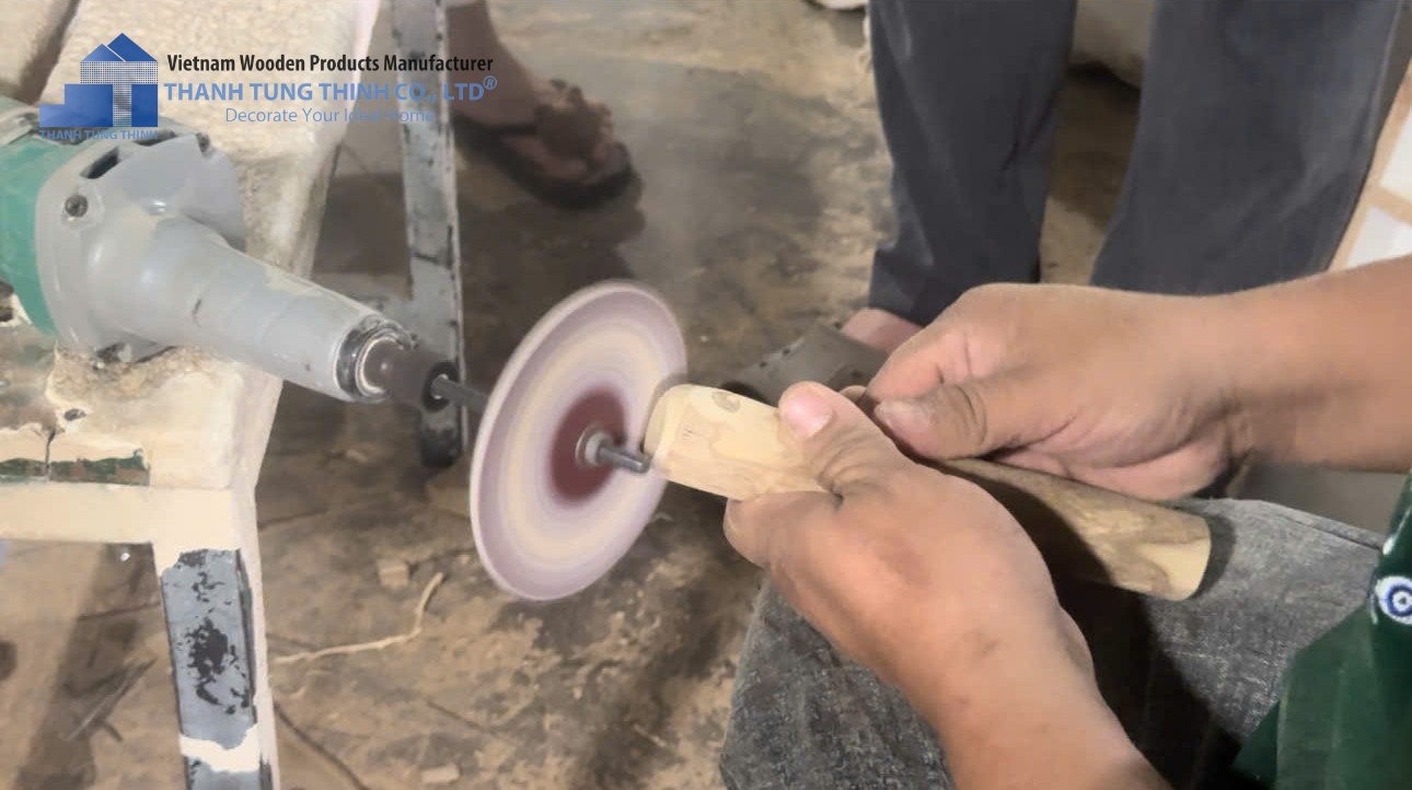 Making coffee wood dog chews