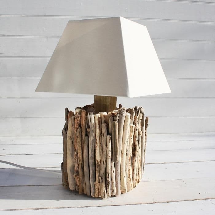 Driftwood lamps fit the sustainable design trends