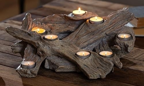 Driftwood candle holder