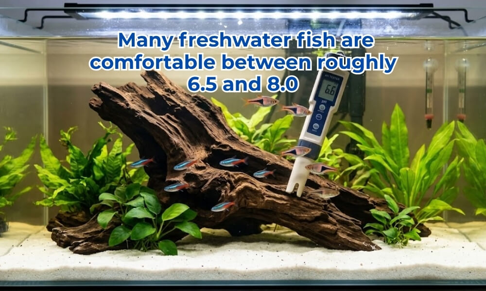 Measuring does driftwood change water pH in planted aquarium