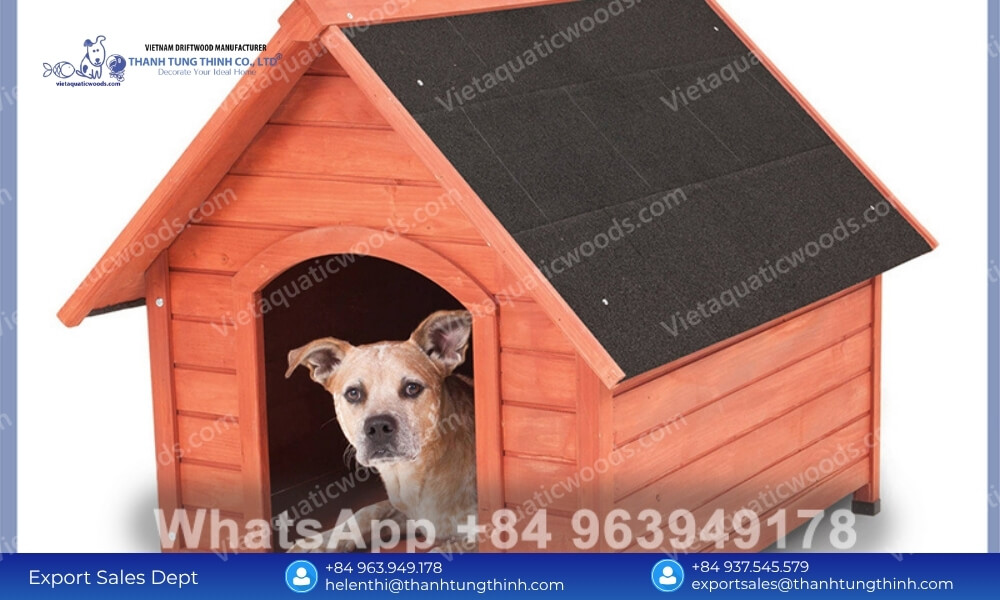 High quality outdoor dog kennel showcasing our wooden pet house factory monthly production capacity for global B2B buyers