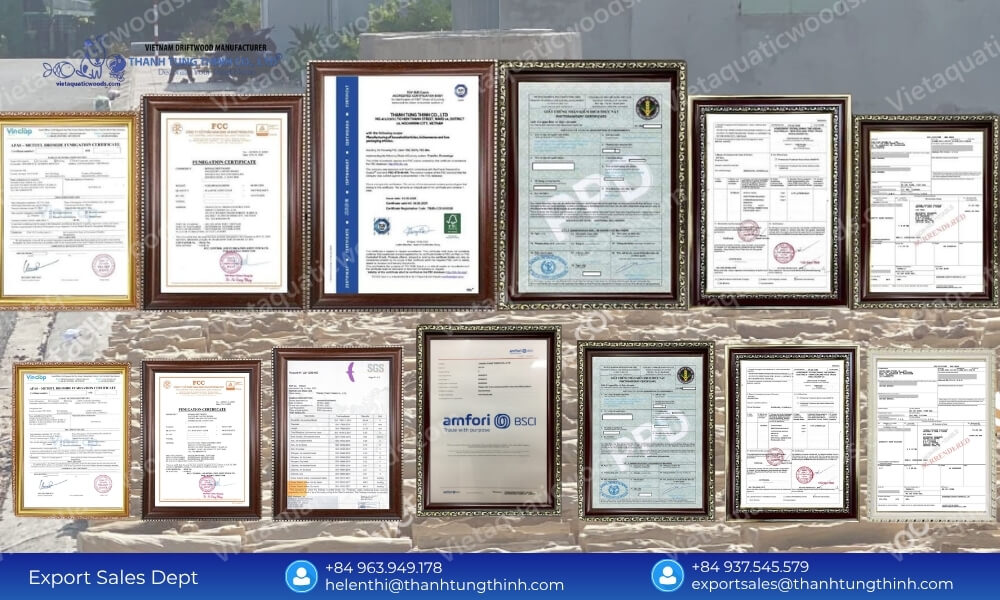 Official documentation for bulk coffee wood reptile hideouts factory supply export