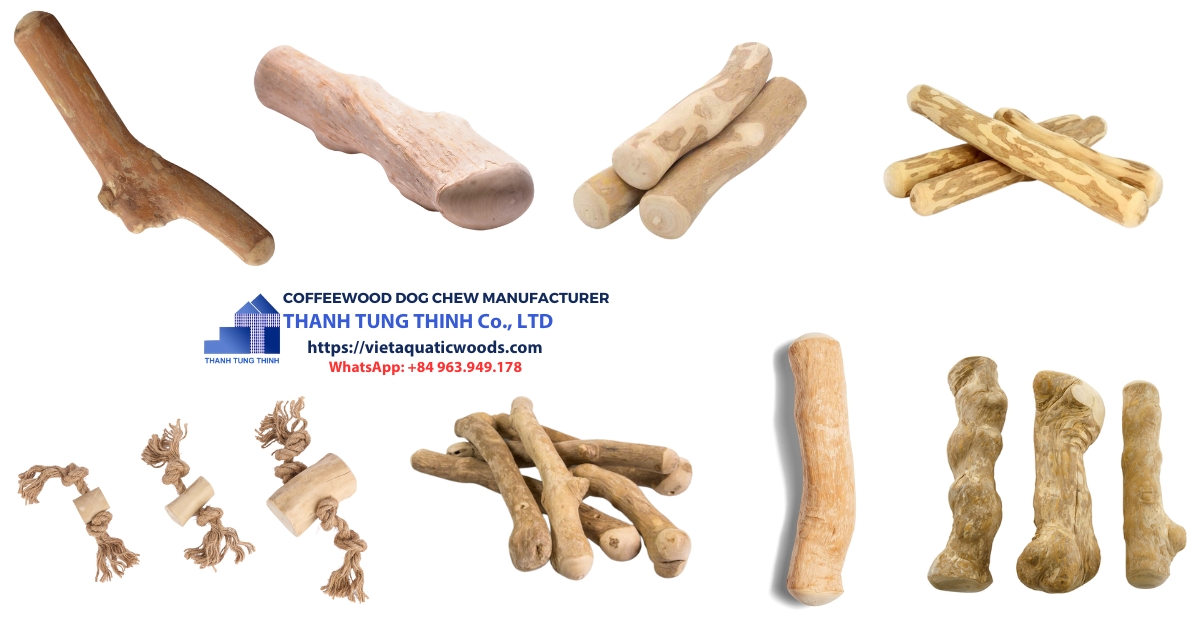 Manufacture Coffee Wood Dog Chew cooperates with many international export wholesalers