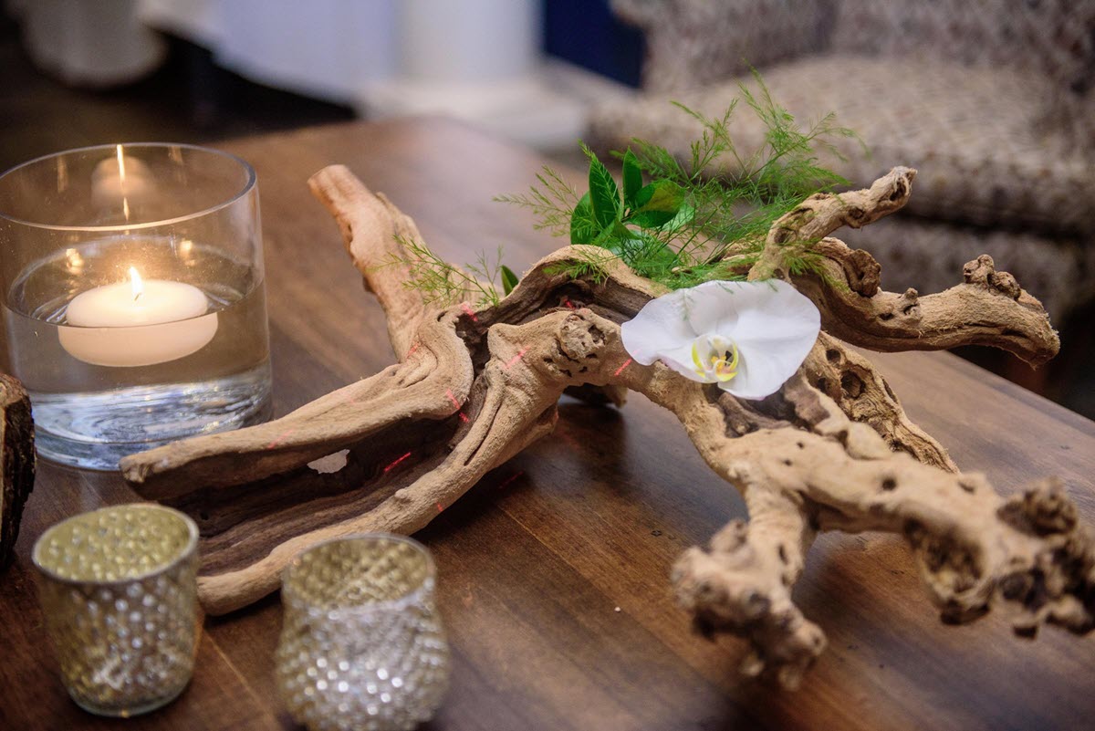 Driftwood table centerpiece