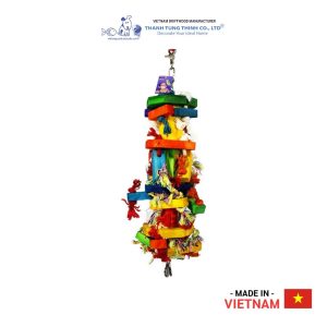 Stacker Wooden Parrot Toy Custom Color Vietaquaticwoods | 02