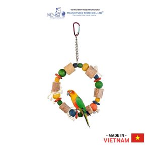 Stacker Wooden Parrot Toy Custom Color Vietaquaticwoods