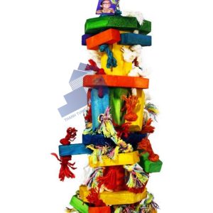Natural Stacker Wooden Parrot Toy