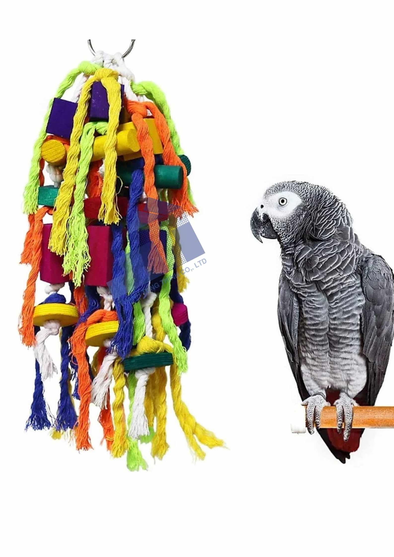 Stacker Wooden Parrot Toy - Custom Color - Image 2