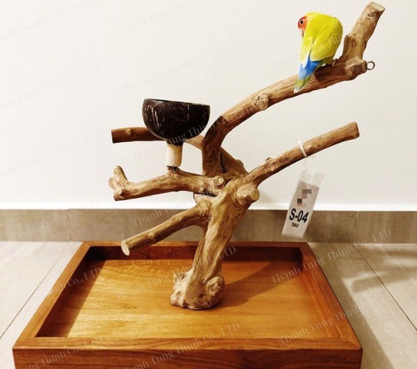 Java wood bird perch