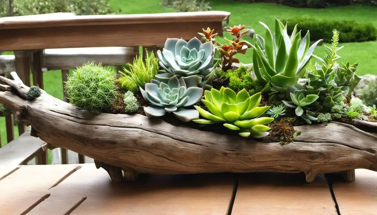 large driftwood create climbing frames for plants 1