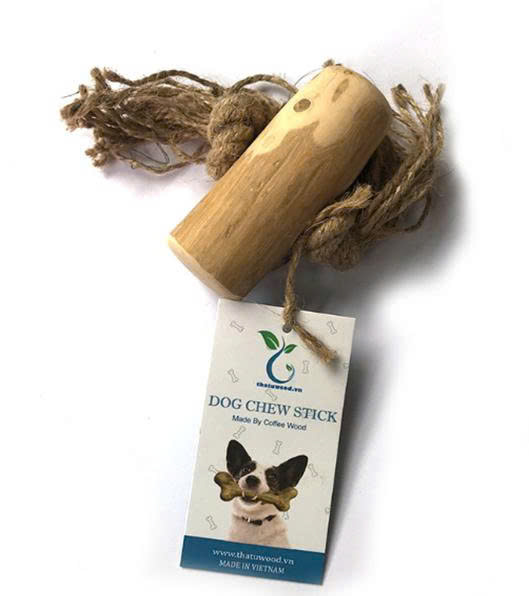Natural Coffee Wood Tug for Dog