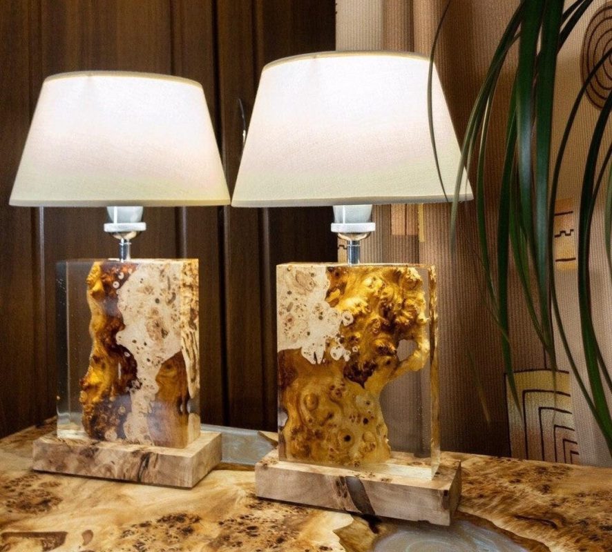 Driftwood mix epoxy lamps
