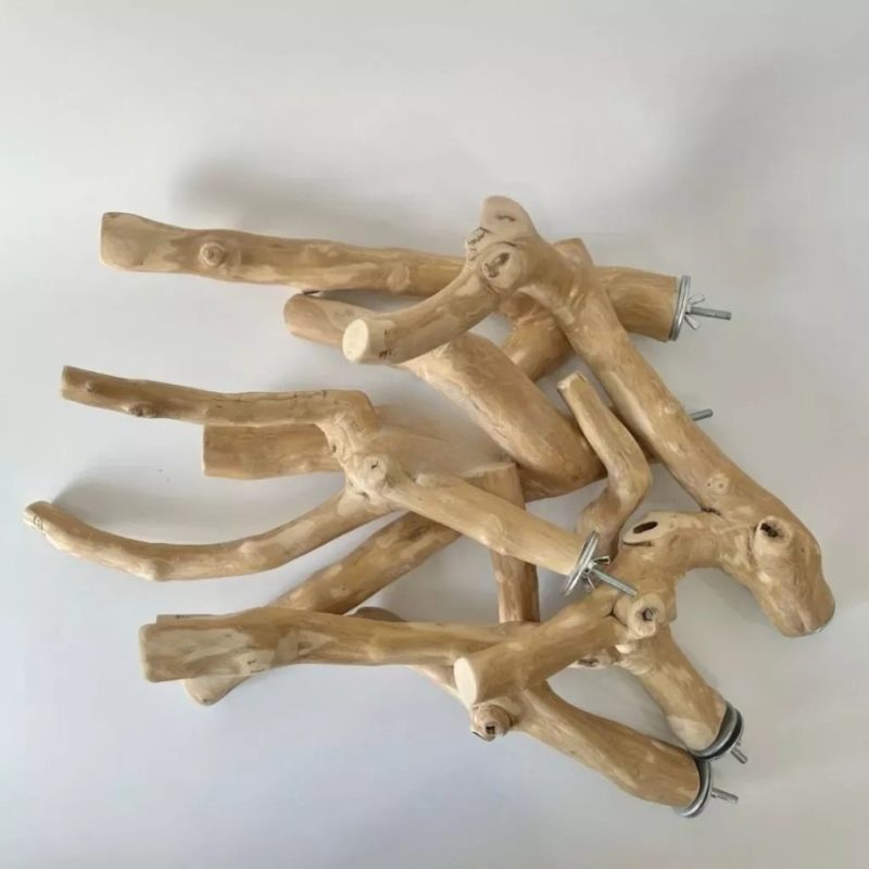 Portable coffee wood bird stands