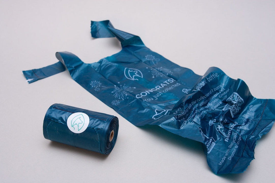 Recycled dog poop bags