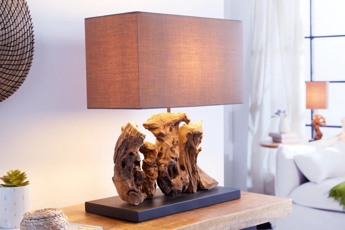 Driftwood table lamps for cozy interiors