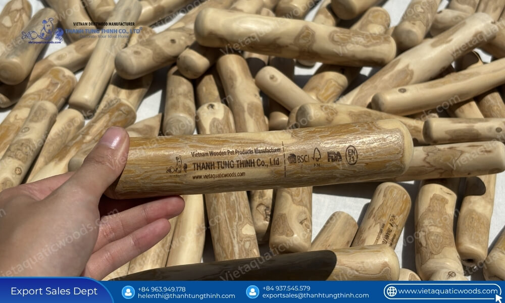 professional manufacturing of eco friendly coffee wood dog chew private label
