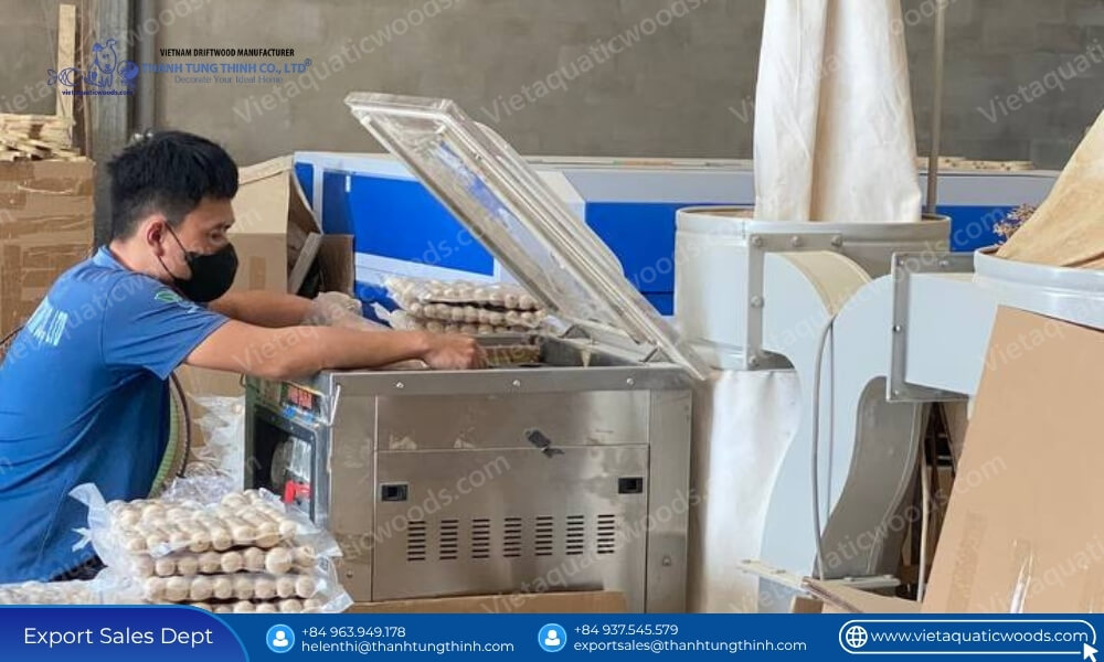 industrial vacuum packaging for eco friendly coffee wood dog chew private label