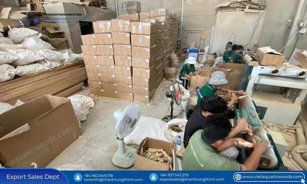 contract manufacturing coffee wood dog chew warehouse packaging and processing