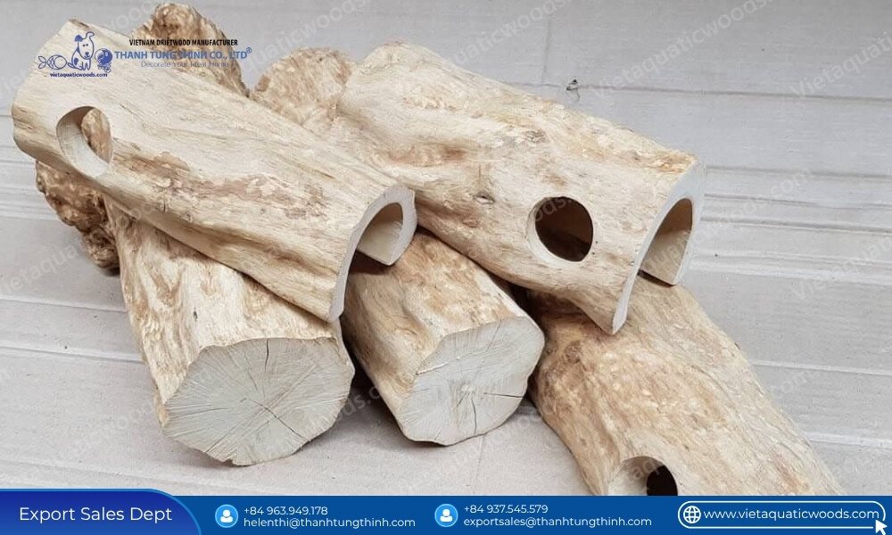 artisan crafted custom sizing mix wholesale coffee wood hides hideouts with hollow tunnels