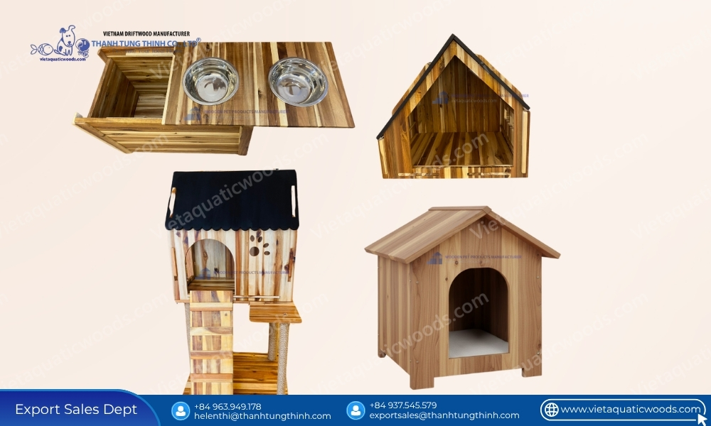Diverse wooden pet houses and pet furniture catalog offered by a reliable b2b wooden pet house supplier