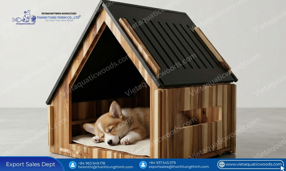 Safe handling of flat-pack pet shelters during international shipping logistics for bulk wooden dog houses